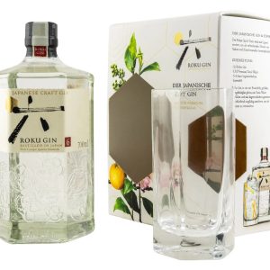 Suntory Roku gin se skleničkou 0.7l