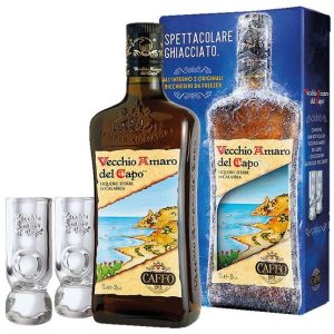 Vecchio Amaro del Capo Caffo + 2 skleničky 0.7l