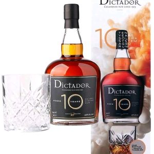 Rum Dictador 10y + 1sklo gB 40%0.70l